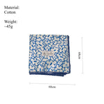 Load image into Gallery viewer, Vintage Floral Pure Cotton Small Square Scarf M5A341