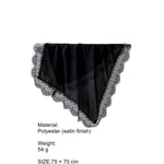 Load image into Gallery viewer, Satin Sun Protection Lace Trim Square Scarf Women N6H120