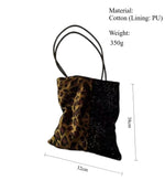 Load image into Gallery viewer, Leopard Sequin Tote Bag Niche Retro Shoulder Bag S5P794