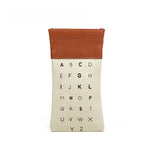 Load image into Gallery viewer, Letter Print Snap Closure Glasses Case Canvas Pouch S5P849