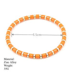 Load image into Gallery viewer, Tube Bead Chain Alloy Vitreous Enamel Rainbow S5P267