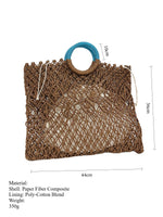 Load image into Gallery viewer, Openwork Paper Fiber Beach Tote Dark Brown S5P275