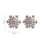 Load image into Gallery viewer, Christmas Snowflake Zircon Earrings Silver Needle S5P631