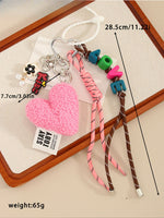 Load image into Gallery viewer, Sweet Cool Plush Heart LOVE Bag Charm Keychain Rope S5P944