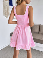 Load image into Gallery viewer, Sweet Ruffle Lace Bow Strapless Dress Women N6E166