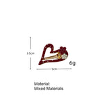 Load image into Gallery viewer, Polka Dot Heart Hair Clip Duckbill Snap Women N6F068