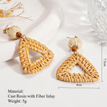 Load image into Gallery viewer, Bamboo Weave Resin Hoops Steel Rhodium Plated S5P252
