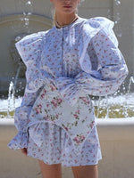 Load image into Gallery viewer, French Detachable Waist Corset Floral Dress N6D107