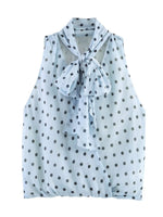 Load image into Gallery viewer, Polka Dot Sleeveless Top and A-Line Skirt Set N6E170