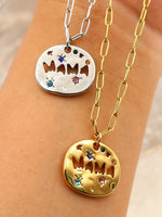 Load image into Gallery viewer, MAMA Tarot Circle Pendant 18K Gold Plated Necklace N6D534