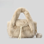 Load image into Gallery viewer, Faux Fur Handbag Women Pom Pom Shoulder Bag S5P796