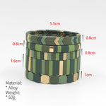 Load image into Gallery viewer, Frosted Geometric Beads Bangle Stove-Enameled Alloy S5P038