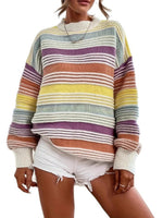 Load image into Gallery viewer, Rainbow Stripe Sweater Mid Weight Multi N5Z887