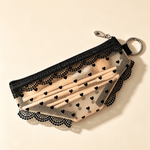 Load image into Gallery viewer, Pink Heart Mesh Triangle Pencil Pouch N6J257