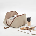 Load image into Gallery viewer, Grey Canvas Zipper Toiletry Bag Organizer Portable S5P847
