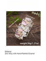 Load image into Gallery viewer, Color Drip Hand-Painted Geometric Stretch Bangle N6C213