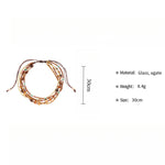 Load image into Gallery viewer, Multi Layered Agate Beaded Stretch Bracelet Glass S5P180