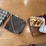 Load image into Gallery viewer, Retro Plaid Tweed Crossbody Bag Women Small Mini S5P706