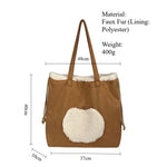 Load image into Gallery viewer, Large Capacity Retro Faux Fur Tote Bag Women S5P741