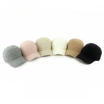 Load image into Gallery viewer, Faux Rabbit Fur Baseball Cap Women Soft Warm Knit N6G201
