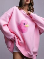 Load image into Gallery viewer, Little Yellow Duck Print Hoodie Women Multiple Colors N5A551
