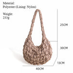 Load image into Gallery viewer, Pleated Shoulder Bag Women Large Capacity Commuter S5P725