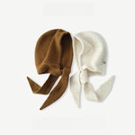 Load image into Gallery viewer, Letter Patch Scarf Hat Acrylic Knit Ear Warmer Beanie M5A314