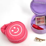 Load image into Gallery viewer, Round Embroidery Makeup Key Card Pouch Women Portable S5P860