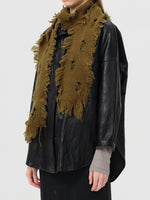 Load image into Gallery viewer, 100% Wool Post-Apocalyptic Knit Scarf Women S5P673