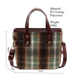 Load image into Gallery viewer, Plaid PU Bucket Bag Women Crossbody Shoulder Tote S5P720