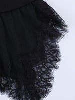 Load image into Gallery viewer, Lace Panel Asymmetric Tee Women N6F253