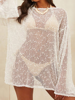 Load image into Gallery viewer, Women's Sheer Beach Cover Up Sun Protection N6B056