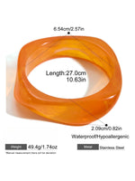 Load image into Gallery viewer, Resin Bangle Retro Irregular Statement Bracelet N6A198
