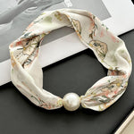 Load image into Gallery viewer, Magnetic Clasp Pearl Scarf Neck Warmer Women N6H111