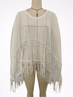 Load image into Gallery viewer, Fringe Beach Cover Up Tunic Women N6F250