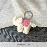 Load image into Gallery viewer, Cute Felt Elephant Keyring Pendant Baby Shower Gift N6G003