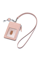 Load image into Gallery viewer, Genuine Leather Retractable Neck ID Card Holder N6D026