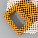 Load image into Gallery viewer, Handwoven Maple Bead Small Square Tote Women S5P968
