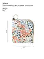 Load image into Gallery viewer, Cotton Linen Embroidered Coin Purse N6B121
