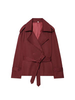 Load image into Gallery viewer, Short Belted Jacket Women Office N6C266