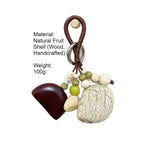 Load image into Gallery viewer, Natural Seed Pod Sound Healing Rattle Bag Charm N6F307