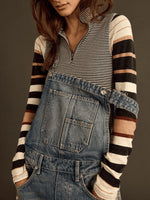 Load image into Gallery viewer, Loose Fit Relaxed Denim Overalls Women N6D166