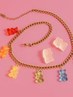 Load image into Gallery viewer, Stainless Steel Bear Tassel Pendant Necklace N6A202