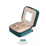 Load image into Gallery viewer, Velvet Zipper Jewelry Case with Mirror Women N6E061