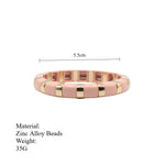Load image into Gallery viewer, Semi Circle Bead Bangle Alloy Vitreous Enamel S5P266