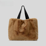 Load image into Gallery viewer, Faux Mink Tote Bag Women Large Shoulder Handbag S5P810