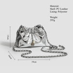 Load image into Gallery viewer, Pleated Bucket Bag PU Cloud Silhouette S5P309