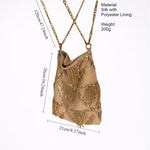 Load image into Gallery viewer, Sequined Fringe Shoulder Bag Evening Silk Clutch N6F172