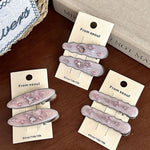 Load image into Gallery viewer, Colored Crystal Oval Hair Clip Acetate Duckbill Bangs S5P896