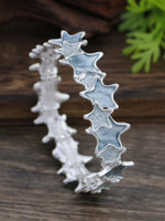 Load image into Gallery viewer, Enamel Asymmetrical Star Stretch Bangle Women N6C216